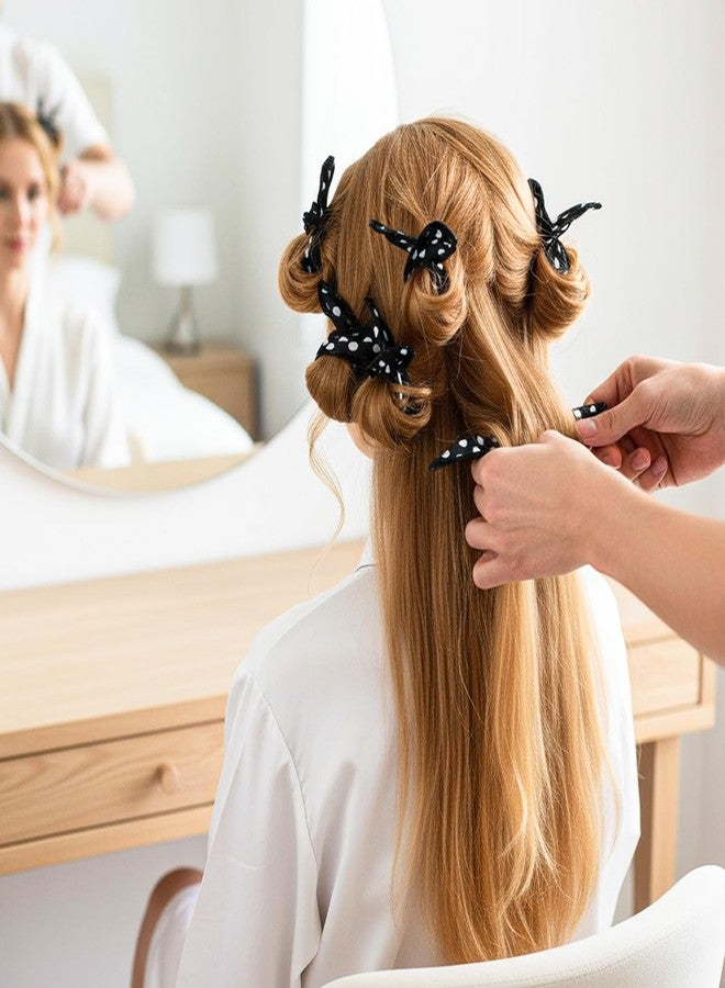 Guduling 8pcs Pillow Rollers for Hair, Black Polka Dot Pillow Rollers, Soft Sponge Pillows Curlers Suitable for Long, Short Hair, Thick and Thin Hairs of All Kinds o Curling - Image 5
